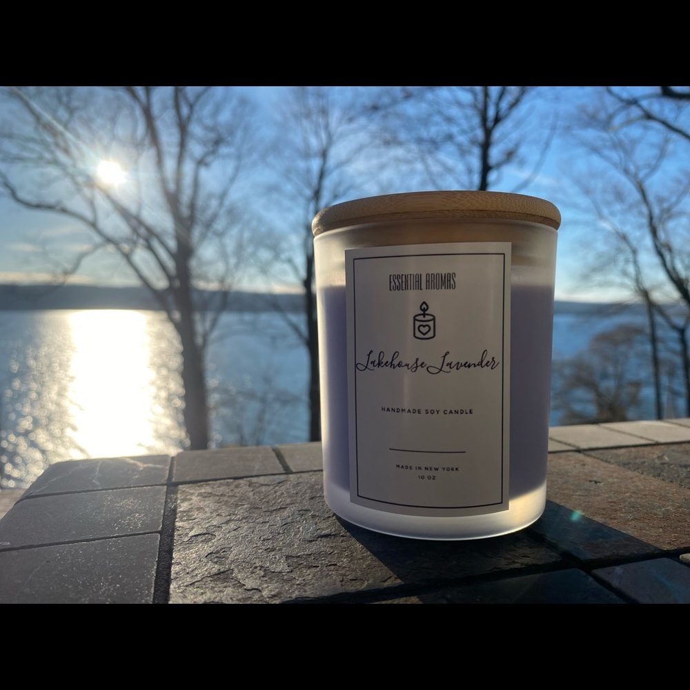 Handmade Soy Candle Lakehouse Lavender